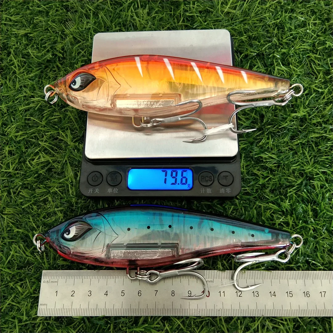 2 uds 150mm 77g hundimiento en alta mar Twitch cebo señuelo de pesca Jerkbait resistente 4X ganchos cebo duro Artificial Señuelos de Pesca - imagen 5