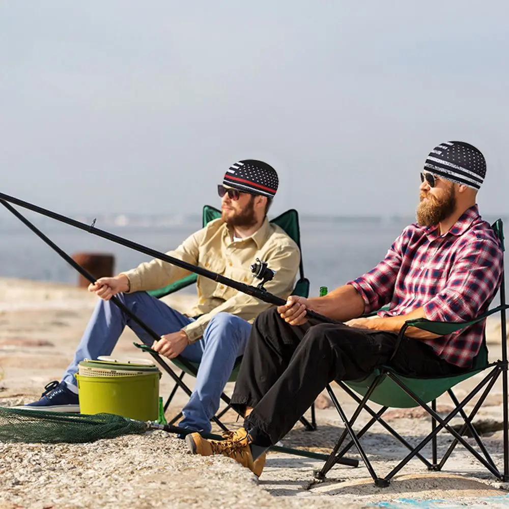 Gorro de pirata de tela con cúpula para correr, gorro deportivo transpirable con estampado de bandera, forro para casco, gorro de ciclismo - imagen 2