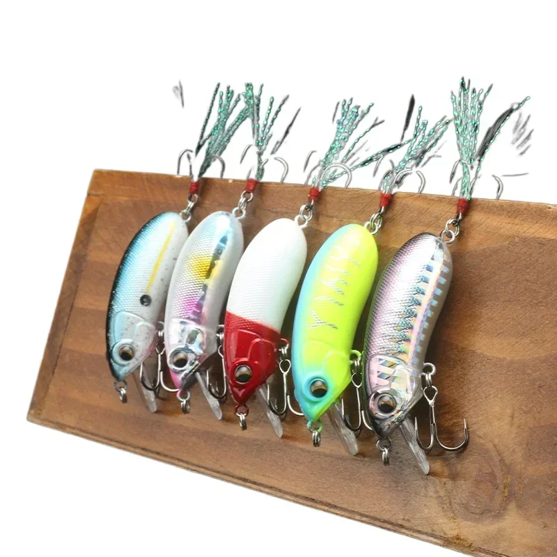 CC60 CC50 Crankbait 5/6mm Señuelos de Pesca hundidos cebo de manivela pequeña Mini fregadero Minnow Artificial duro para lubina trucha perca Lucio pescado - imagen 3
