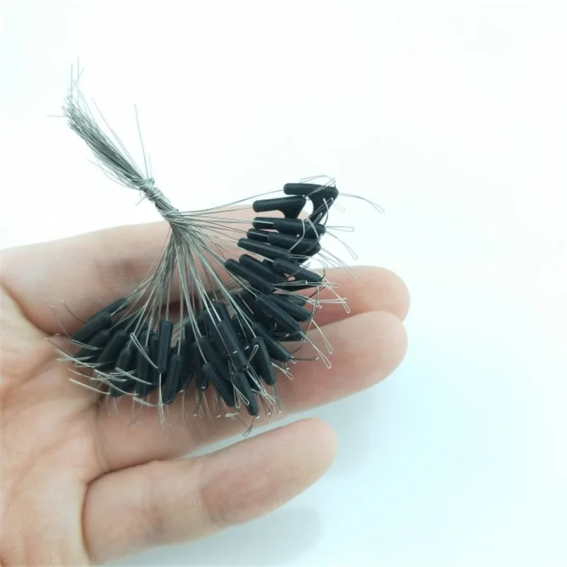 50 Uds. Dispositivo de Contactor de anzuelos dobles línea de bifurcación espacial ocho tipos línea de frijol espacial accesorios de herramientas de pesca giratorias - imagen 5