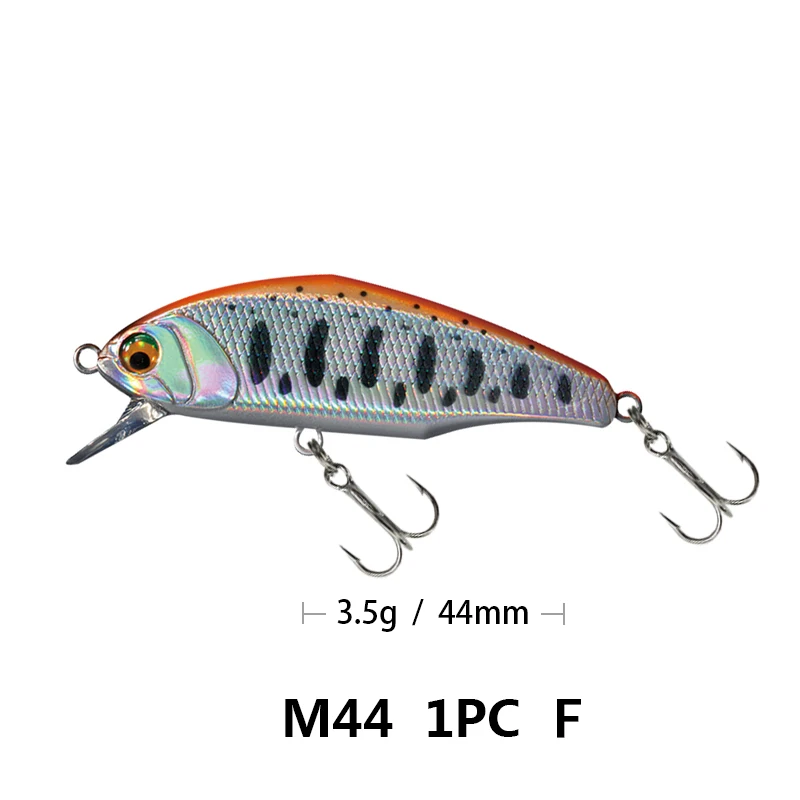 Mini señuelo de Pesca de trucha, cebo Artificial de plástico, Minnow, Wobbler, 44mm, 3,5g, 1 unidad - imagen 2