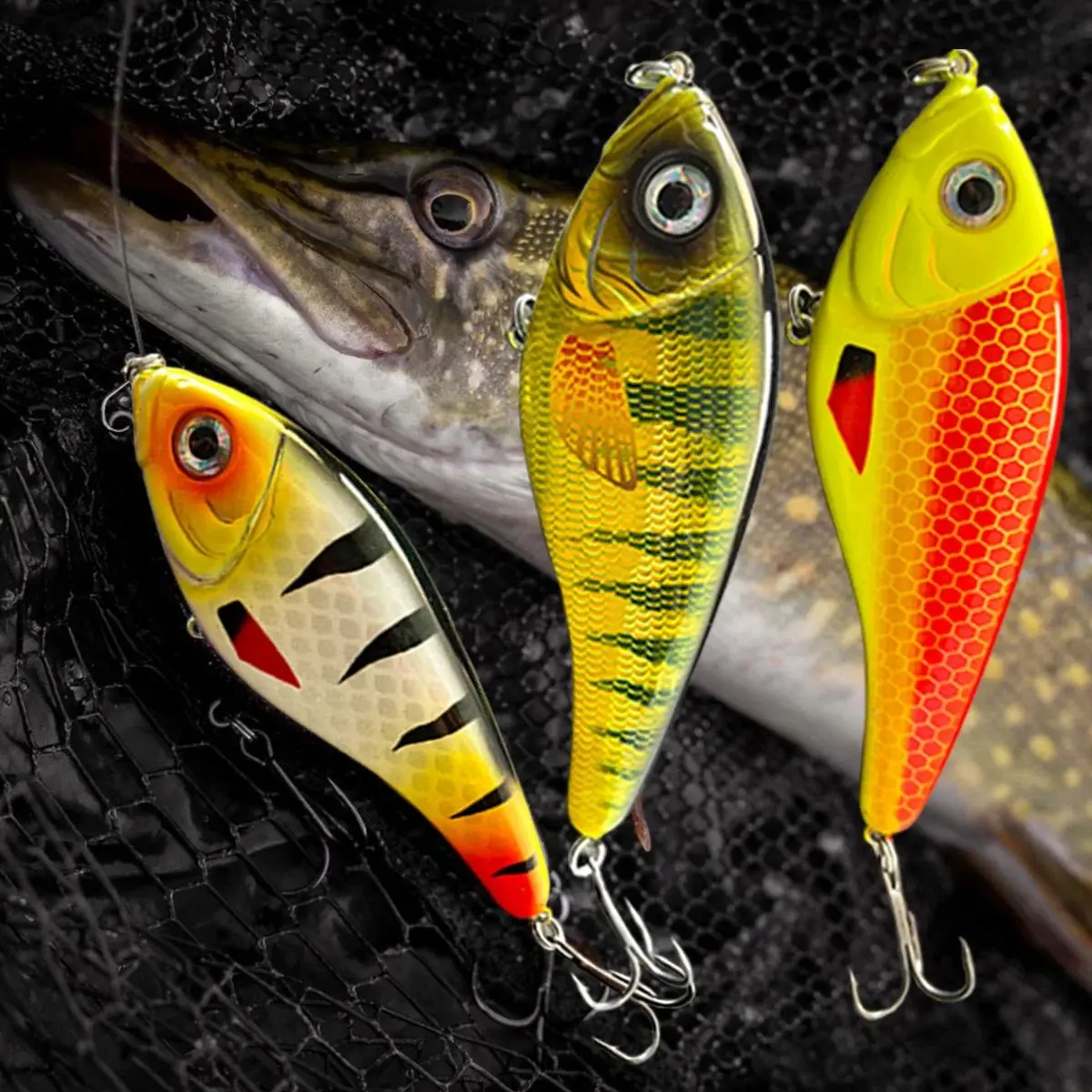 Jerkbaits de natación almizclados de 115mm y 35g, señuelos deslizantes de hundimiento lento, Crankbaits de sonido fuerte, señuelo Jerkbait para pesca de Lucio, Walleye Westin
