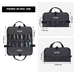 Goture-bolsa de plantilla de pesca de gran capacidad, bolsa de señuelo portátil, bolsa de aparejos de almacenamiento de pesca organizada, bolsas de accesorios para equipo de pescado