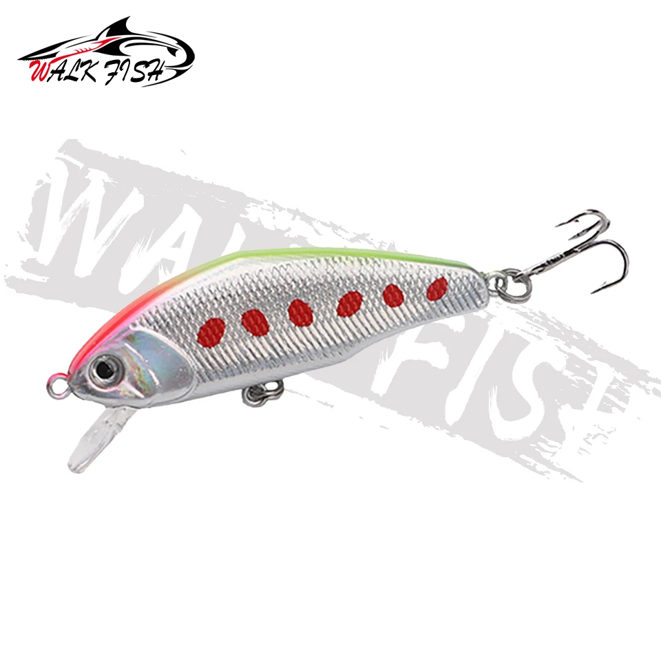 WALK FISH-SEÑUELOS DE pececillo que se hunden, 60mm, 4,5G, Crankbait de trucha, cebo duro Artificial de alta calidad, aparejos de agua dulce - imagen 5