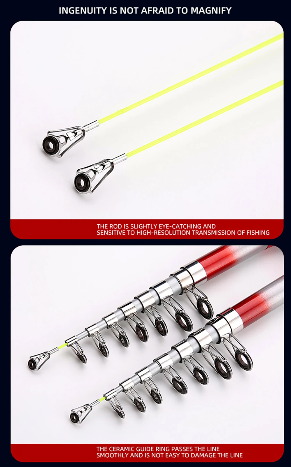 Experimentar precisión y elegancia con nuestras cañas de pesca de alta calidad