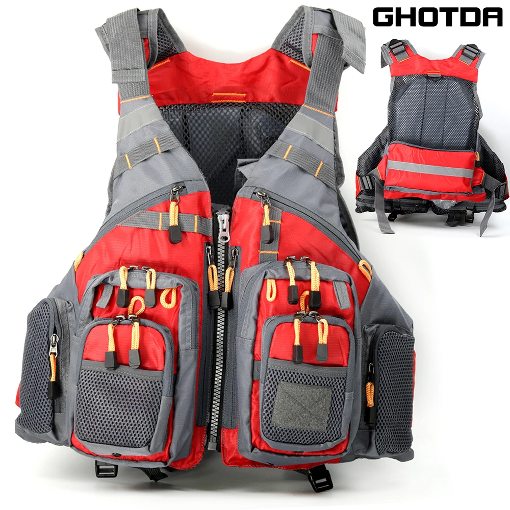 Ghotda-chaleco salvavidas para pesca profesional, traje de flotación portátil de mar, chaleco de bolsillo con señuelo de gran flotabilidad de verano - imagen 4