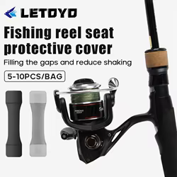 LETOYO 5-10 unids/bolsa cubierta protectora de asiento de carrete de pesca estera de protección de Base de carrete de pesca de silicona de alta elasticidad portátil