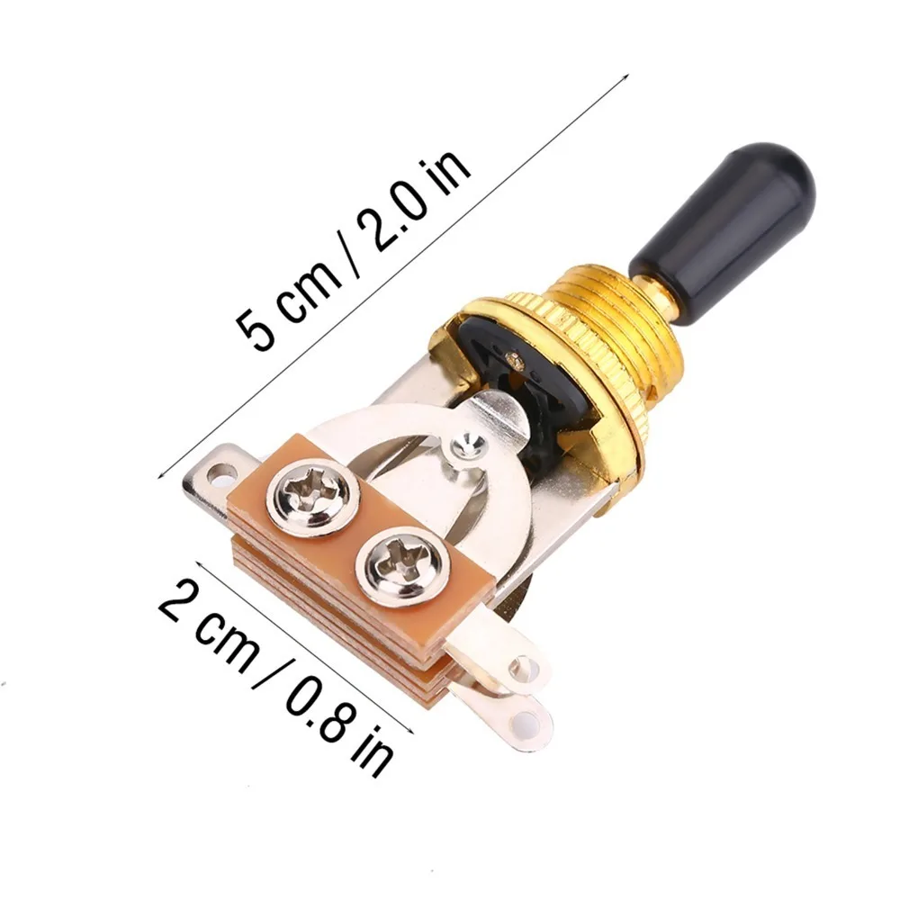 Selector de 3 Vías Punta Negra – Cambio rápido de pastillas para guitarra eléctrica - imagen 2