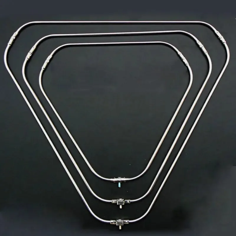 Redes de pesca triangulares de nailon, herramientas de pesca de acero inoxidable plegables, malla de rombos, profundidad de agujero, red de inmersión de aterrizaje de nailon plegable, 40cm - imagen 5