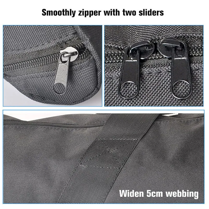 Bolsa gruesa para caña de pescar, estuche de almacenamiento de nailon resistente al agua con correa, accesorios de equipo de pesca XA80G, color negro, 80/90/100/120cm - imagen 5