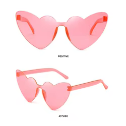 Gafas de pesca UV400 con lentes degradadas, forma de corazon
