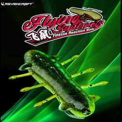 2024 nuevo Ravencraft FlyingSquirrel hundimiento Gliding Gamba gusano plomo libre cebo suave 38/43/50mm manivela gancho falso señuelo de pesca trajes