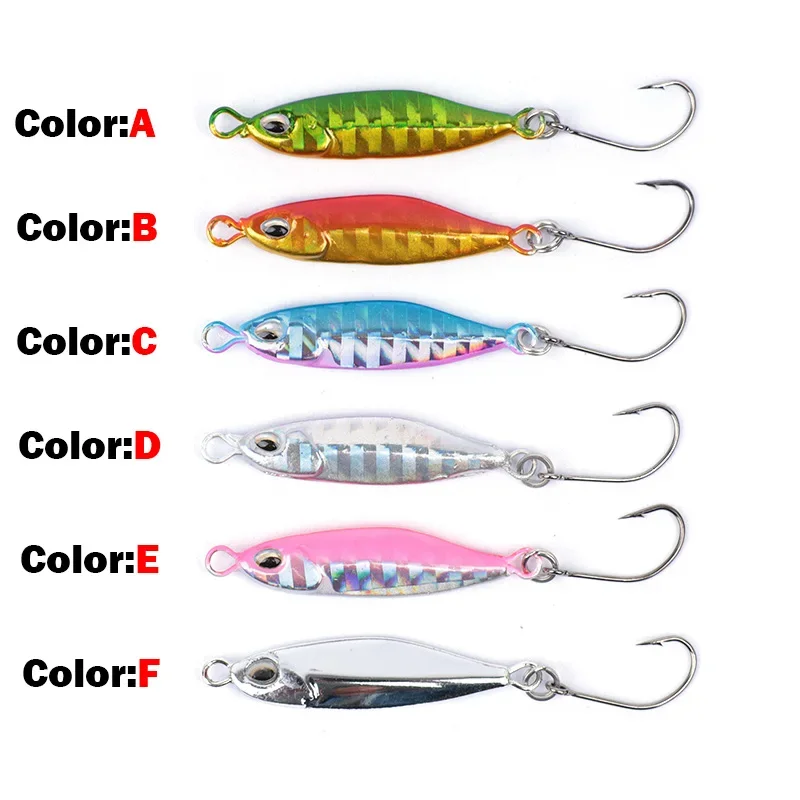 Nuevo Mini señuelo de pesca 3,2 CM 5g cuchara señuelos de Metal Spinnerbait Minnow pez pequeño anzuelo individual Jig Stream trucha hielo de invierno - imagen 3