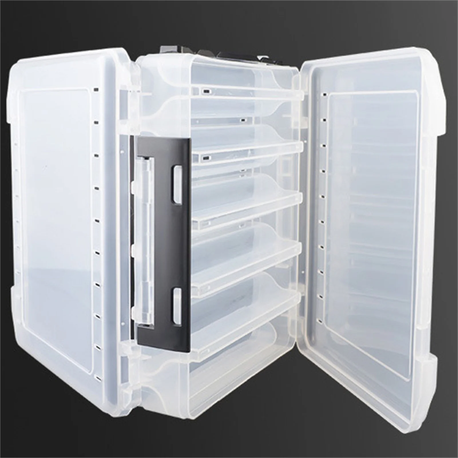 Caja portátil gran capacidad para señuelos de pesca con rejillas