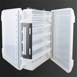 Caja portátil gran capacidad para señuelos de pesca con rejillas