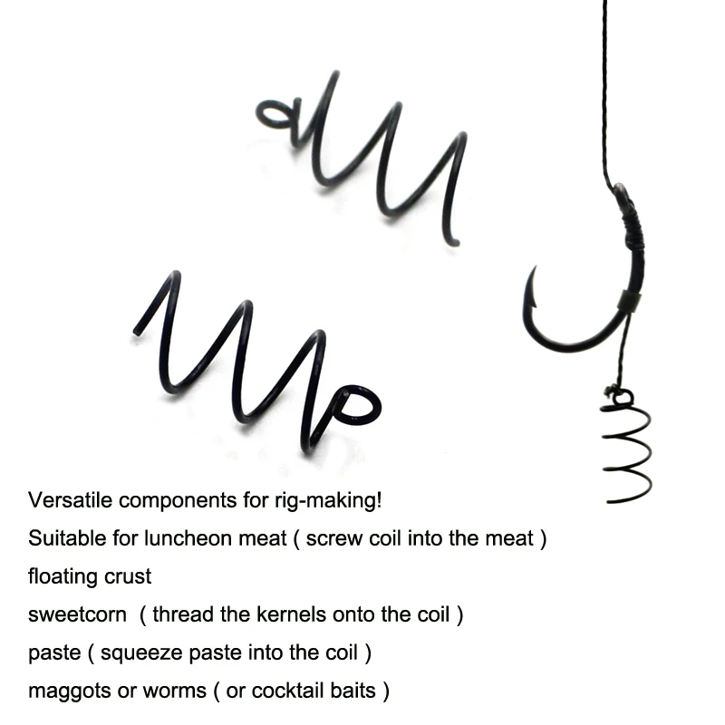 20 piezas cebo de Metal con punta, accesorios de pesca de carpa, cebo, Boilies, Pin con goma transparente, aparejo para el pelo de ronnie de maíz, aparejos alimentadores de carpa - imagen 3