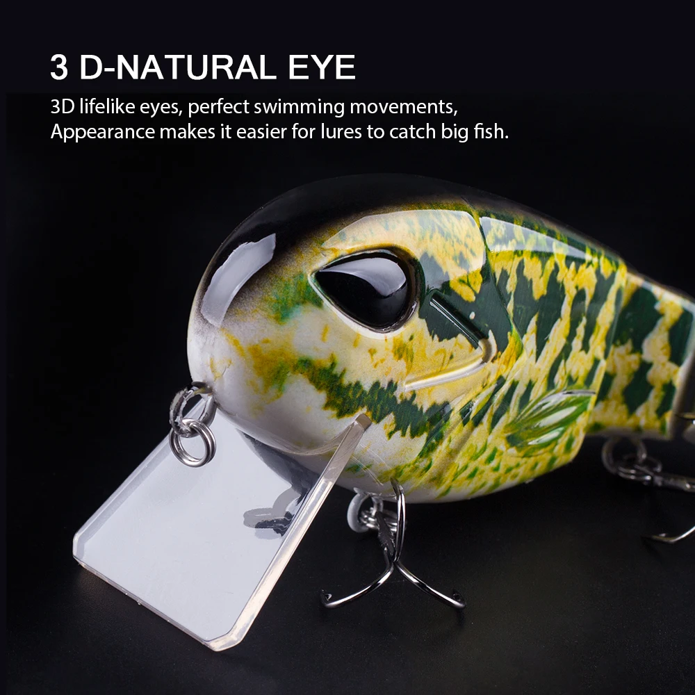 Hanlin-Señuelos de Pesca deslizantes de lubina, cebos de pesca deslizantes de Lucio, Musky, lubina, cola suave, planeador multiarticulado, sábalo, natación, 12,5 CMM, 50g - imagen 3