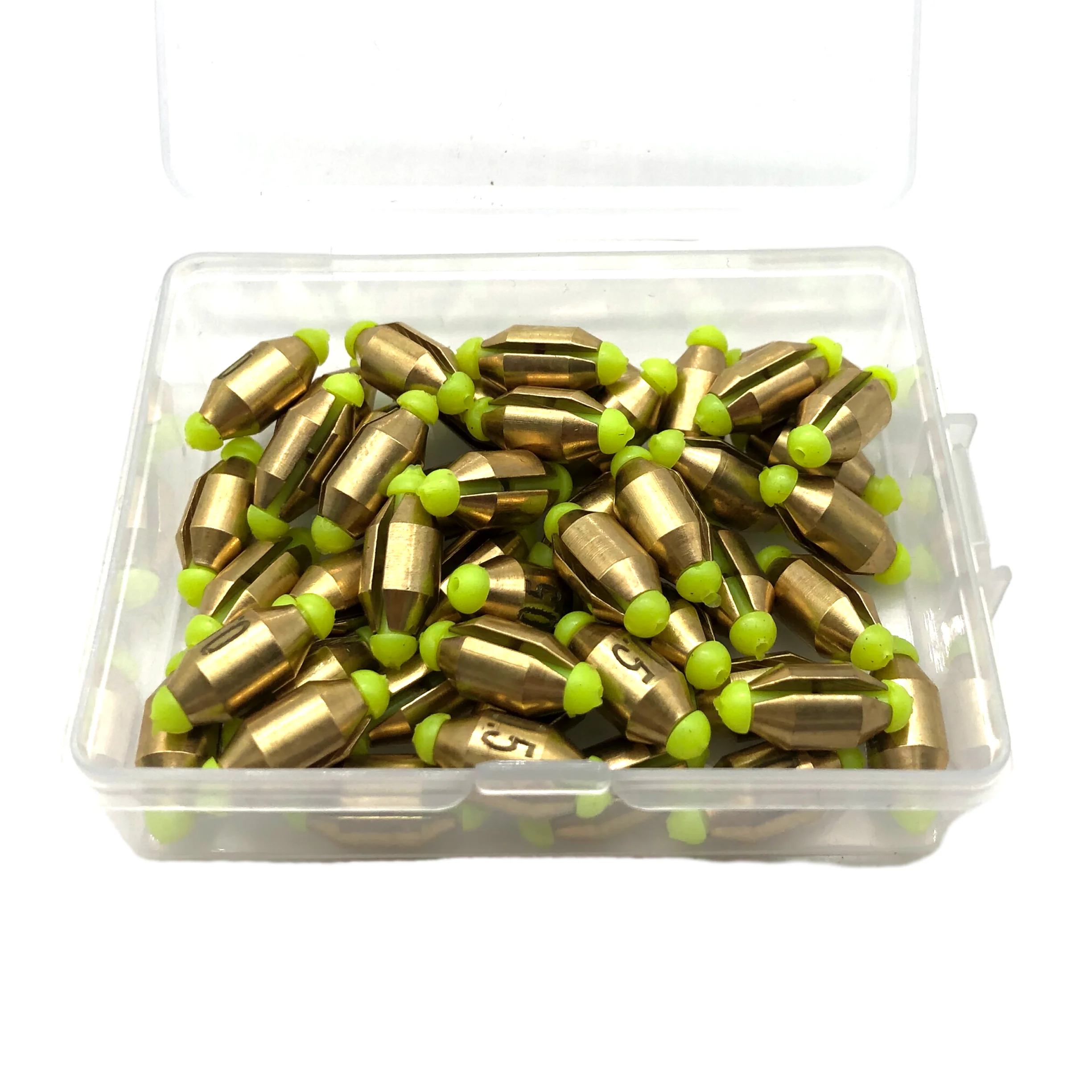 10pcs/box 0.5#-3.0# Copper Fishing Sinkers Weights 11.2g,5.6g,3.5g Not Damage Line Quick Entry Into Water Tackle Accessories - imagen 5