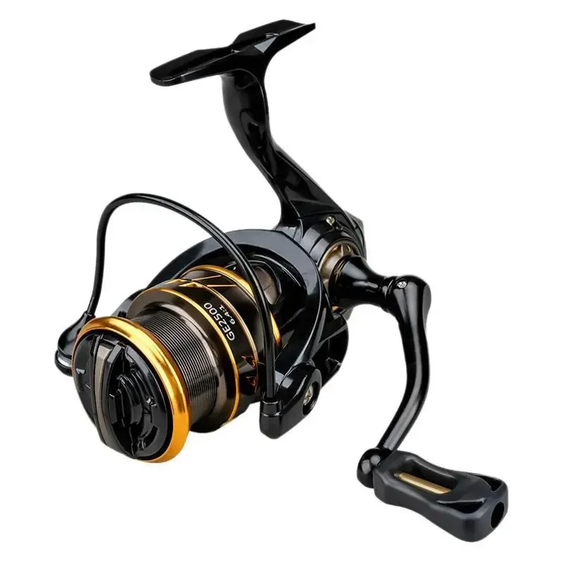 Rueda de pesca giratoria totalmente metálica, relación de engranaje 6,4: 1, 5 + 1BB, arrastre máximo de 8-10kg, balancín de Metal, agua dulce, agua salada, pesca en barco de mar - imagen 3