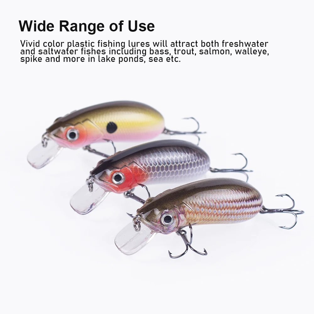 Hanlin 55mm/9,5g Crankbait Topwater Señuelos de Pesca Wobblers carpa flotante Artificial Jerkbait cebos de plástico duro aparejos de Lucio - imagen 3