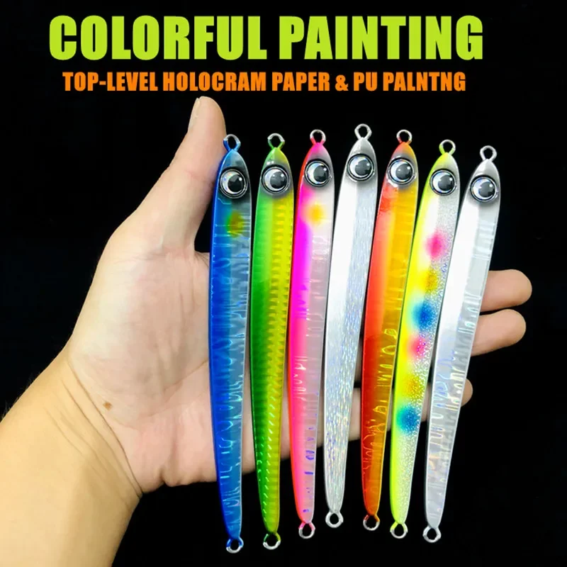 GREENSPIDER 2023 nuevo 60g 80g hoja Jig Metal Jigs pesca señuelo Shore Offshore Jigging señuelo Kingfish Amberjack - imagen 3