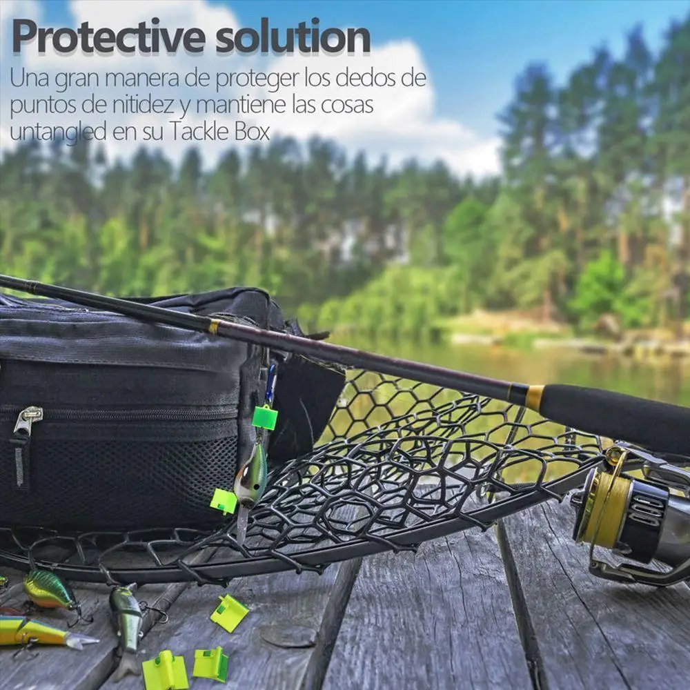 Anzuelos Triples para Pesca con Protectores Seguridad y Herramientas - imagen 3