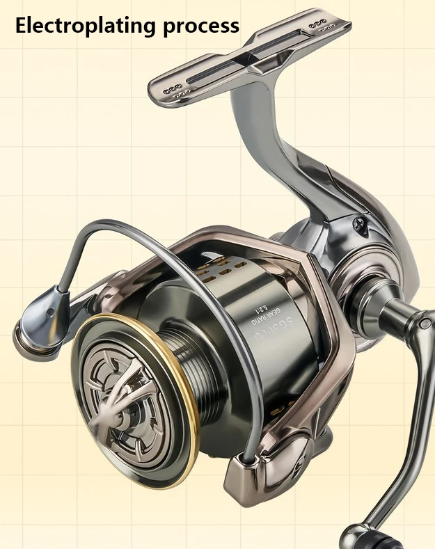 DEUKIO-carrete de pesca giratorio de Metal, serie SG2000-7000, 5 + 1 BB, para lanzar señuelos al aire libre - imagen 4