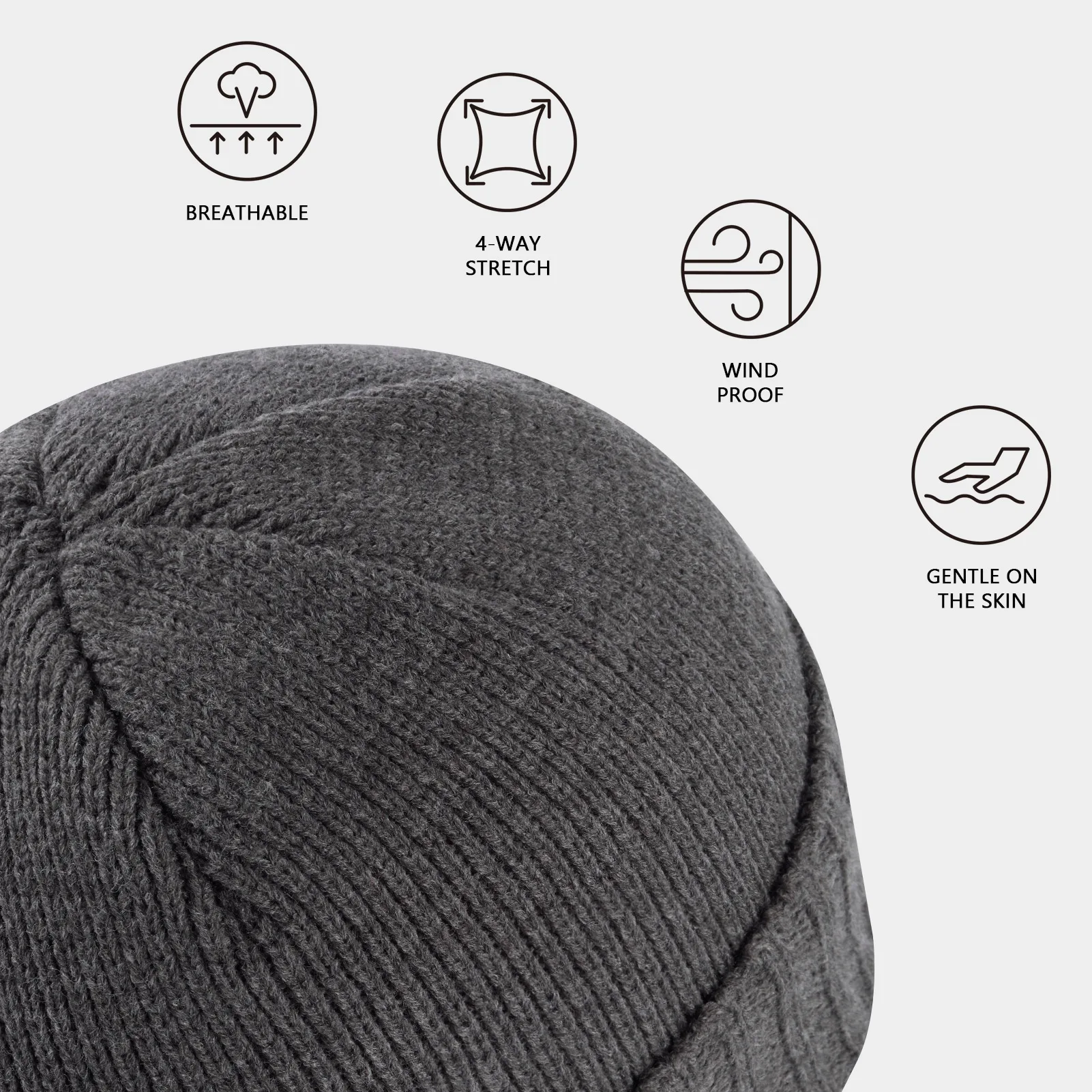 BASSDASH-Gorro con forro polar para hombre y mujer, gorro grueso y cálido de punto con puños, ajuste elástico, Unisex, para invierno - imagen 4