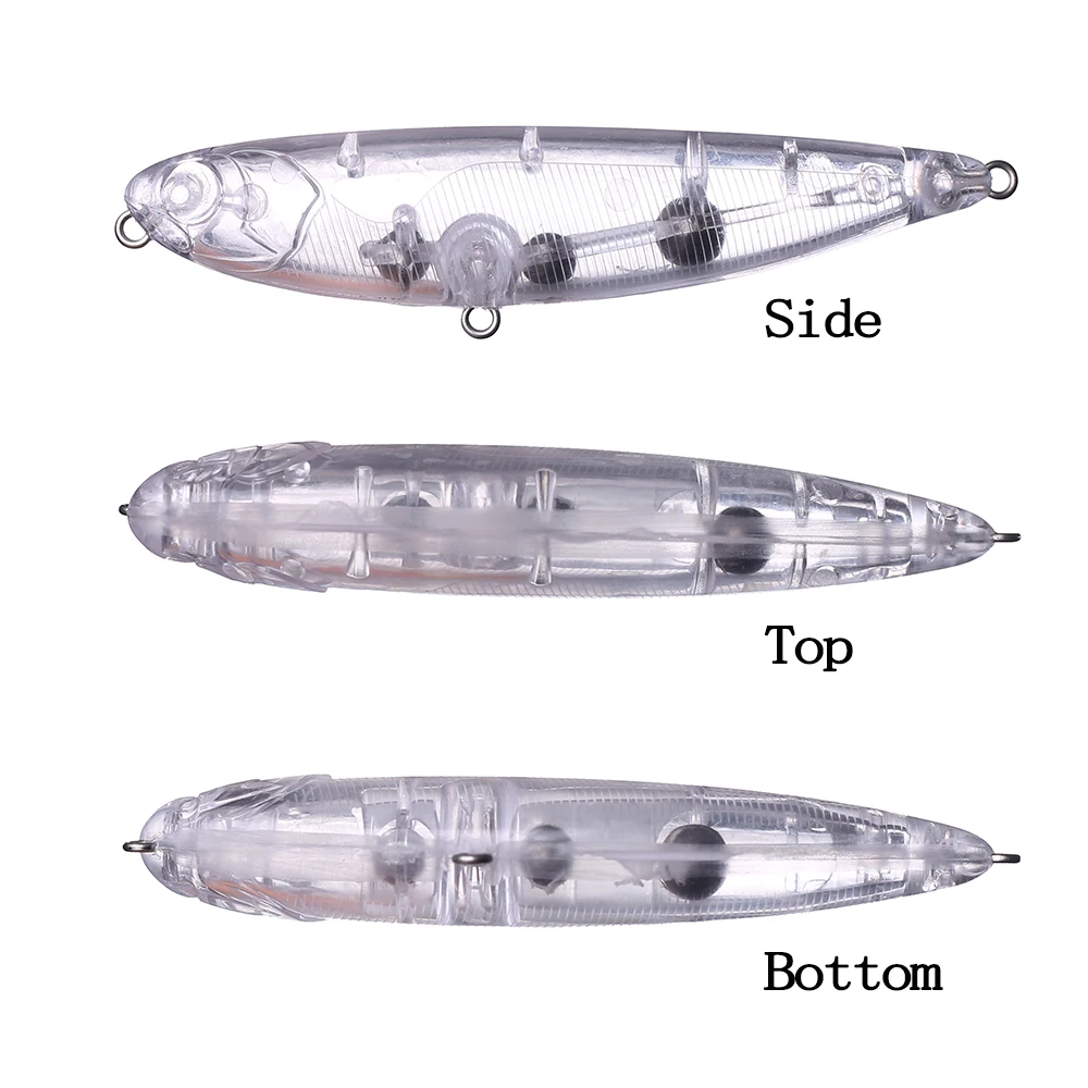 Chan'sHuang 20 piezas cebo en blanco sin pintar 9cm 10g Topwater lápiz caminando el perro DIY hecho a mano señuelo de pesca Artificial aparejos - imagen 3