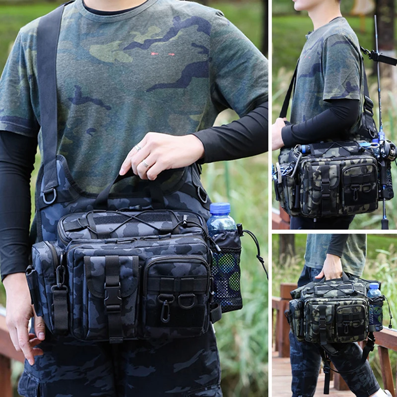 Caja de señuelos para caña de pescar, mochila de Camping, bolsas tácticas Molle, escalada, senderismo, paquete de accesorios al aire libre - imagen 4