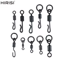 Hirisi 20 piezas broches giratorios para pesca de carpa con anillo sólido gancho de pesca de cambio rápido giratorios accesorios de pesca de alta calidad nuevo