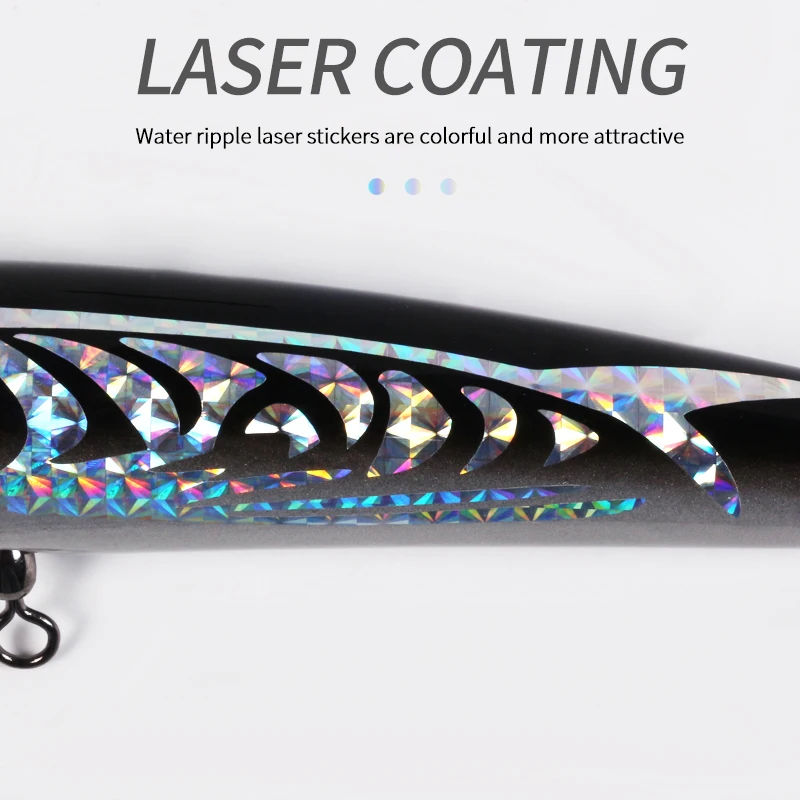 OBSESSION WD119 90g 23cm señuelos Topwater señuelos de lápiz de madera Wobblers de fundición larga señuelo de curricán de atún brillo pesca en barco Ba de madera Ba - imagen 5