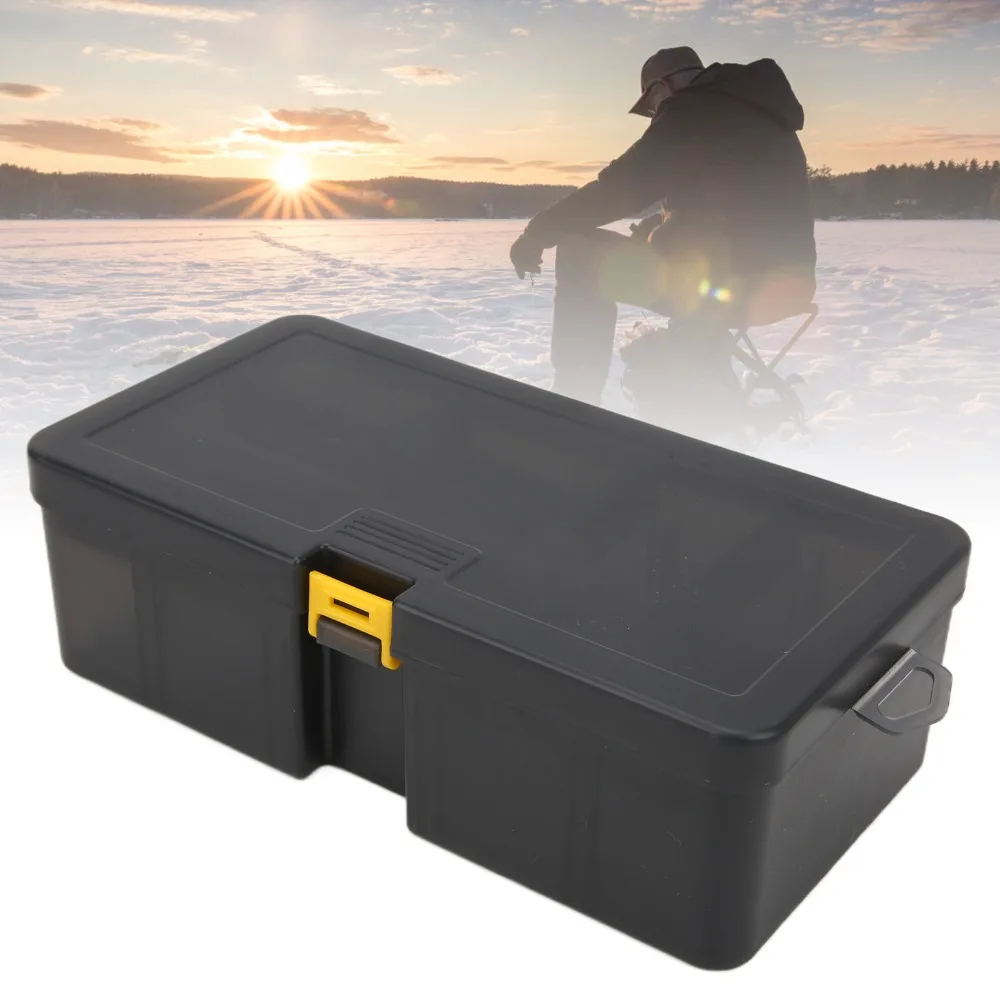 Caja de Señuelos Pesca Doble Capa Impermeable con Divisores Extraíbles