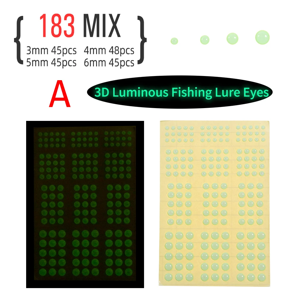 ICERIO-100 piezas luminosas 3D, Ojos de pez epoxi para atar moscas Streamer, moscas de agua salada, Señuelos de Pesca, plantilla de Material para hacer cebo - imagen 5