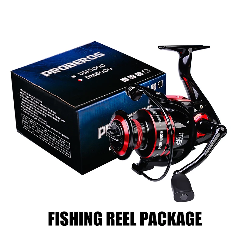 Carrete de pesca Baitcasting, arrastre máximo 9-23kg, sistema de regulación magnética, agua salada, agua dulce, fundición larga serie 1000-8000 - imagen 5
