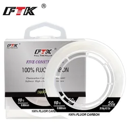 Línea de fluorocarbono hundimiento fibra carbono para pesca deportiva