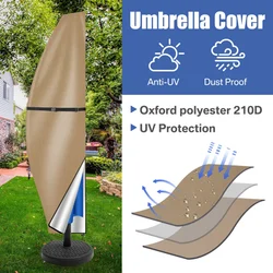 Cubierta para sombrilla de jardín con varilla - 210D Oxford resistente