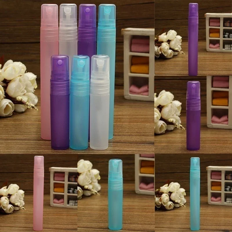 5 uds 5ml/10ml agua de maquillaje pequeña muestra botella separada portátil a prueba de caídas Perfume de plástico botella separada Spray delicado - imagen 5