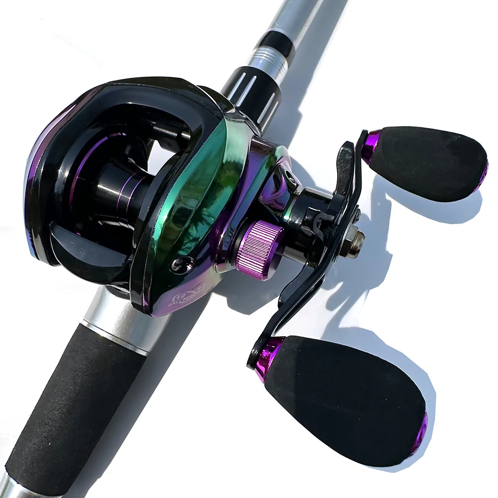 Carrete de pesca Baitcasting de alta velocidad, relación de engranaje 7,2: 1, freno magnético fuerte, carretes de pesca de potencia máxima de 10kg para toda el agua - imagen 3