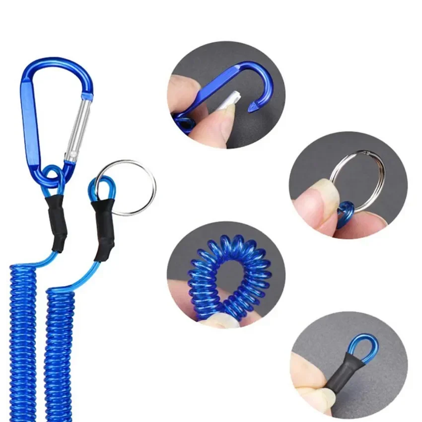Hebilla de cuerda de alambre para pesca, cordón antipérdida, cuerda de remos, kayak, equipo de seguridad para acampar, aparejos de pesca, accesorios - imagen 2