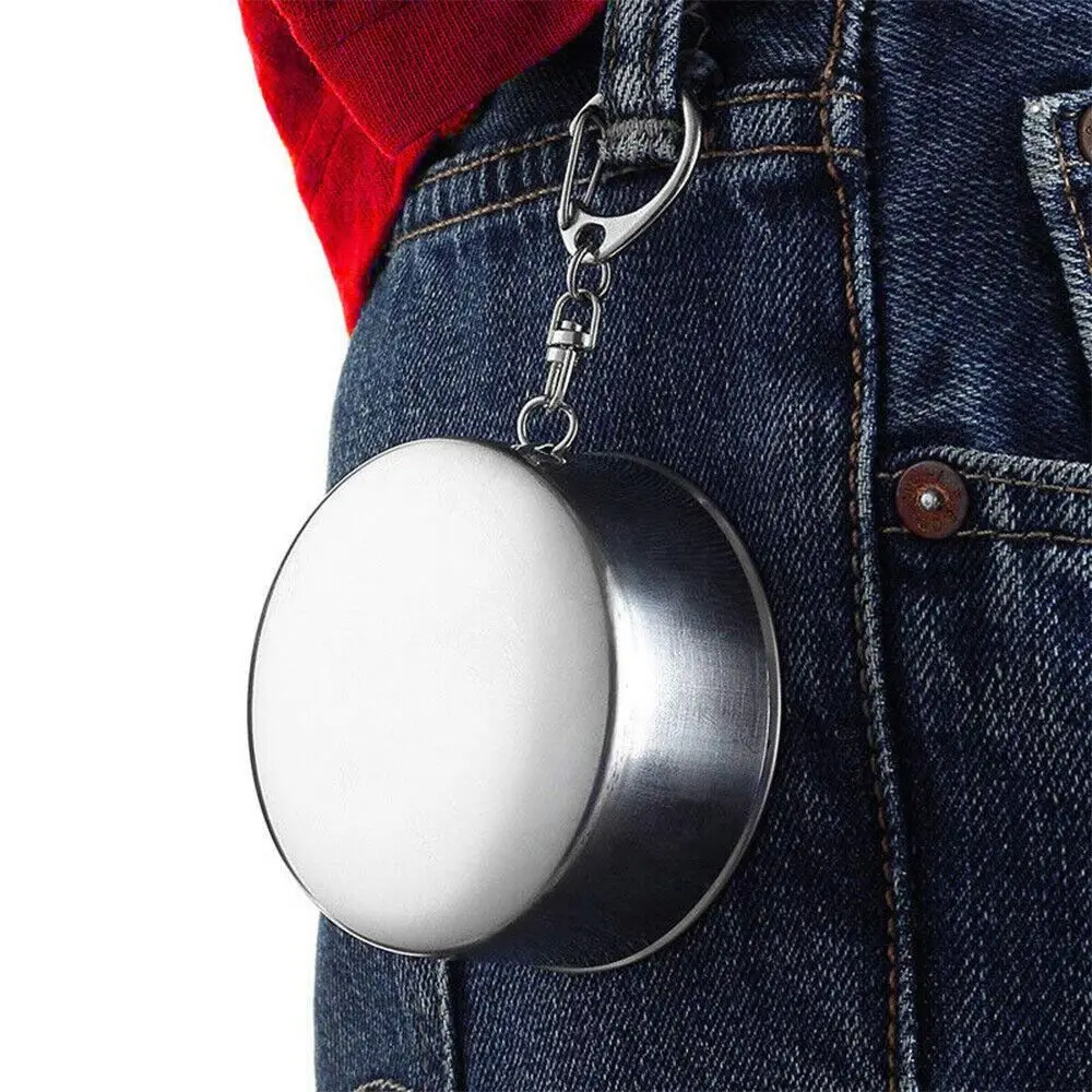 Taza de mano de café portátil de viaje con llavero, taza telescópica plegable para exteriores - imagen 3