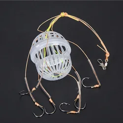 Kit de aparejos para carpa con jaula, cesta y alimentador