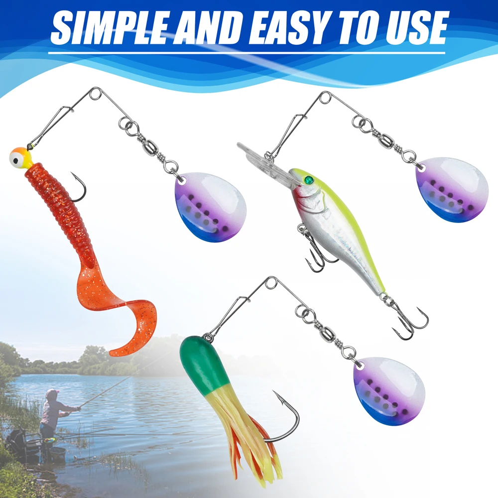 Spinnerbait-SEÑUELOS giratorios para pesca, accesorios para trucha, salmón, lubina, 6 piezas - imagen 5