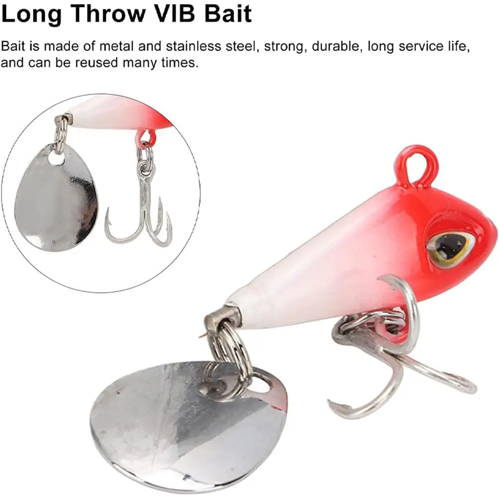 Señuelo de pesca Vib de 18g, cebo de Metal con paquete de caja, anticorrosión, VIB, Crankbait, hoja giratoria para lubina - imagen 2