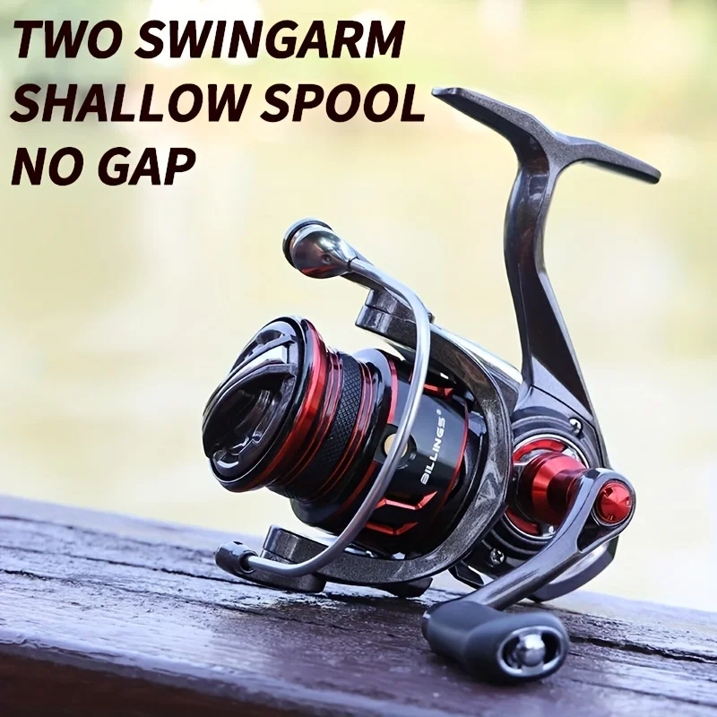 BILLINGS serie MG 800 ~ 2500, relación de transmisión 5,1: 1, arrastre máximo de 14LB, carrete poco profundo, carrete de pesca giratorio, para agua dulce y salada - imagen 5