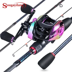 Sougayilang Combo Ultralight 5 secciones + Carrete Baitcasting 7,2m