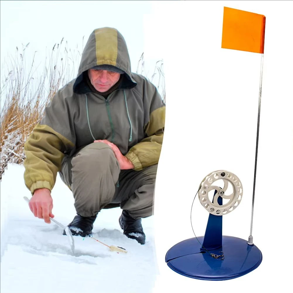 Caña de pescar en hielo automática, aparejos de carpa, banderas de caña de pescar en hielo, equipo de pesca en Río, accesorios de pesca en hielo de invierno, 6 uds. - imagen 5