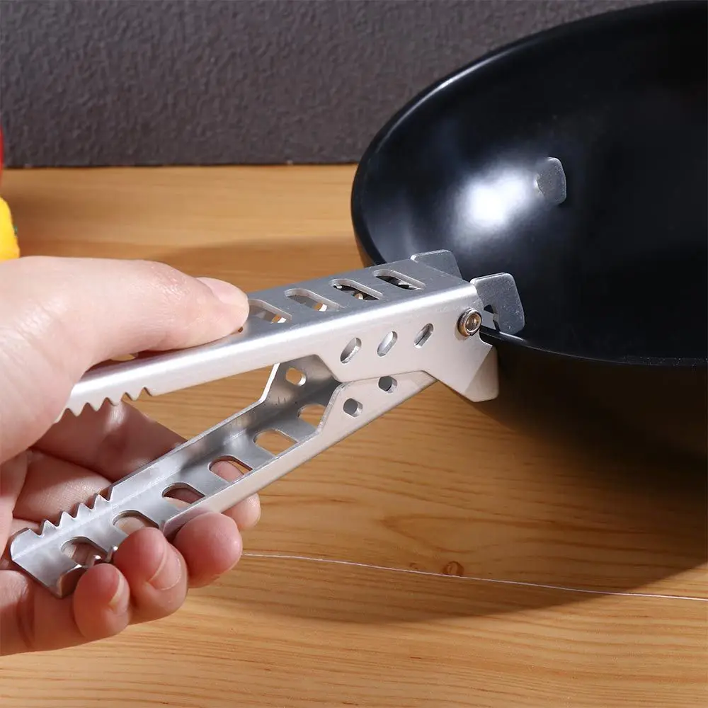 Vajilla, utensilios de cocina para barbacoa, utensilios de Picnic, olla para acampar, sartén, sartén, tazón, pinza, abrazadera antiescaldaduras, Clip de soporte