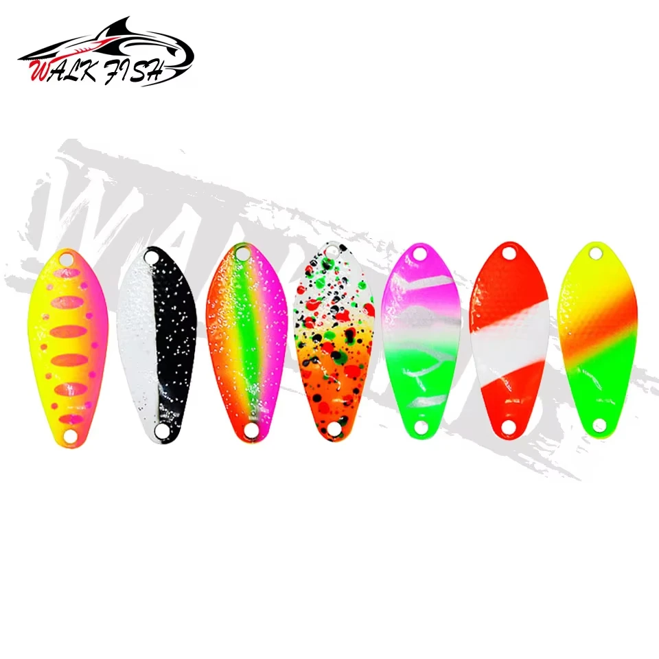 WALK FISH 1 Uds 3g 31mm señuelo de pesca de Metal lentejuelas lentejuelas de Metal de colores cebo de pescado cebo duro trucha de agua dulce lentejuelas de boca de caballo - imagen 5