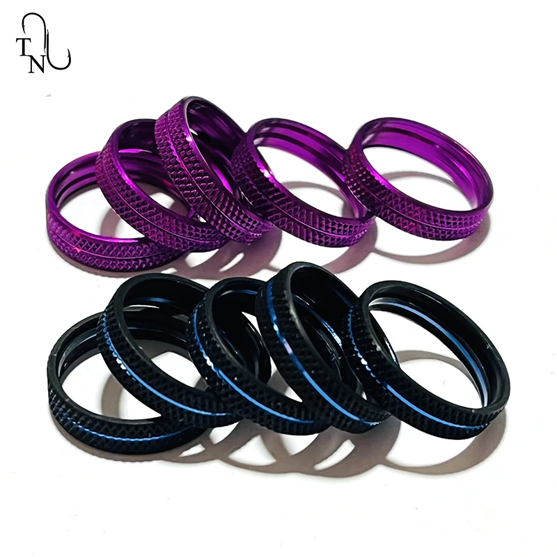 Anillo de asiento de carrete TN81, anillo embellecedor de aluminio, reparación artesanal, 5 piezas, tuerca, anillo embellecedor, varilla de pesca, bobinado, componente de comprobación, accesorio de construcción - imagen 2